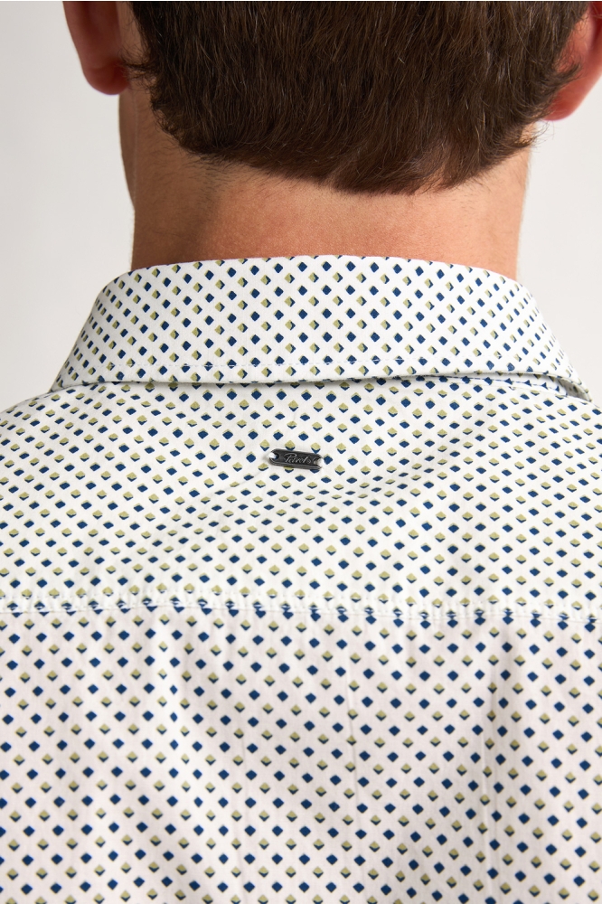 ALLOVER PRINT SHIRT MARINAFRONT M 1050 SIL405 0006 Chalk White